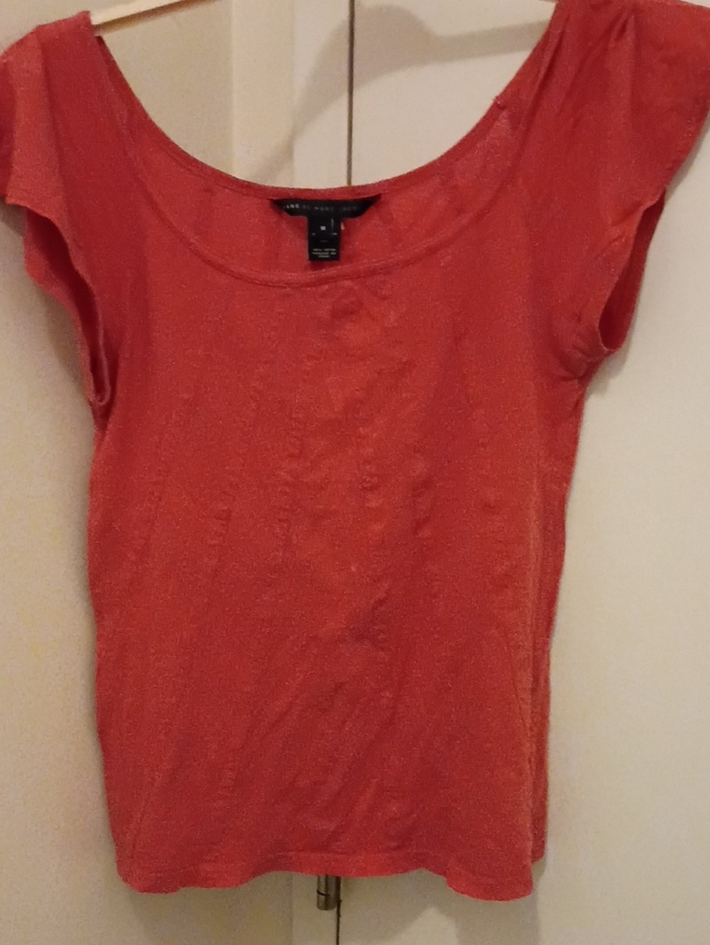 Marc by Marc Jacobs Coral Scoop Neck Short Sleeve Tee